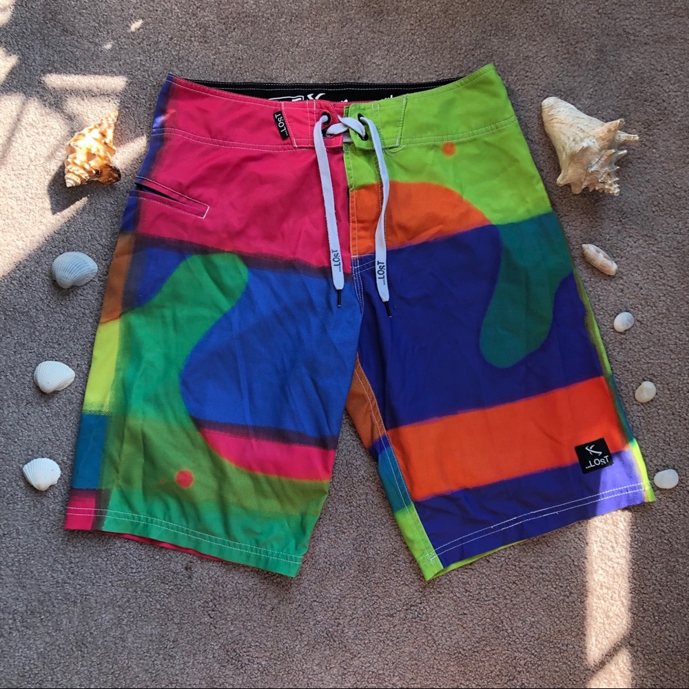 Lost Resinworks Collection Colorful Swim Trunks